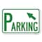 Signmission Parking with Arrow Pointing to Top Left Heavy-Gauge Aluminum Sign, 12" x 18", A-1218-23345 A-1218-23345 - alternate 1